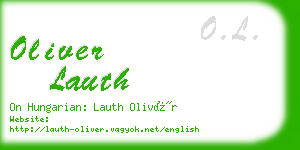 oliver lauth business card